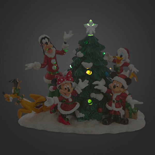 Disney Santa Mickey Mouse and Friends Light-Up Tree Figure